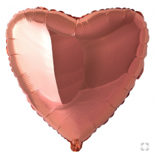 Ф Б/РИС 18" СЕРДЦЕ Металлик Rose Gold